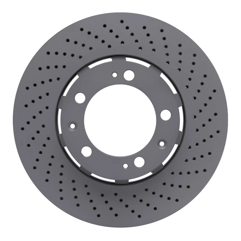 DFC 94-98 Porsche 911 Right Front Drilled Hi-Carbon Alloy Geomet Coated Rotor