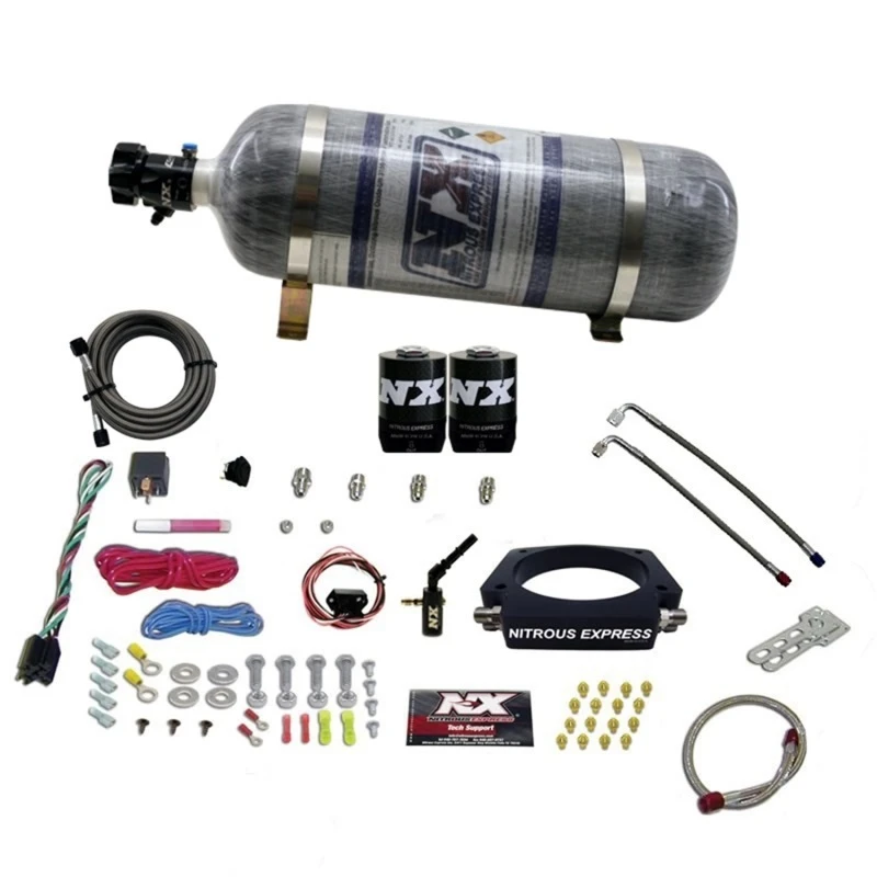 Nitrous Express 2014+ GM 6.2L LKW Nitrous Platten-Kit (35-300PS) mit Komposit-Flasche