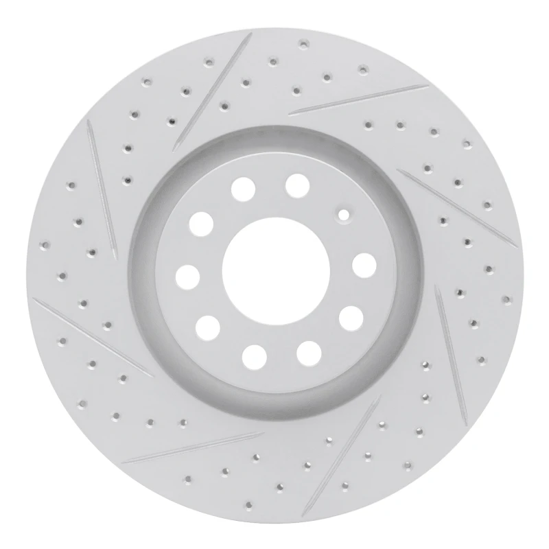 DFC 98-09 Audi Allroad Front Left Drilled & Slotted Geoperformance Rotor