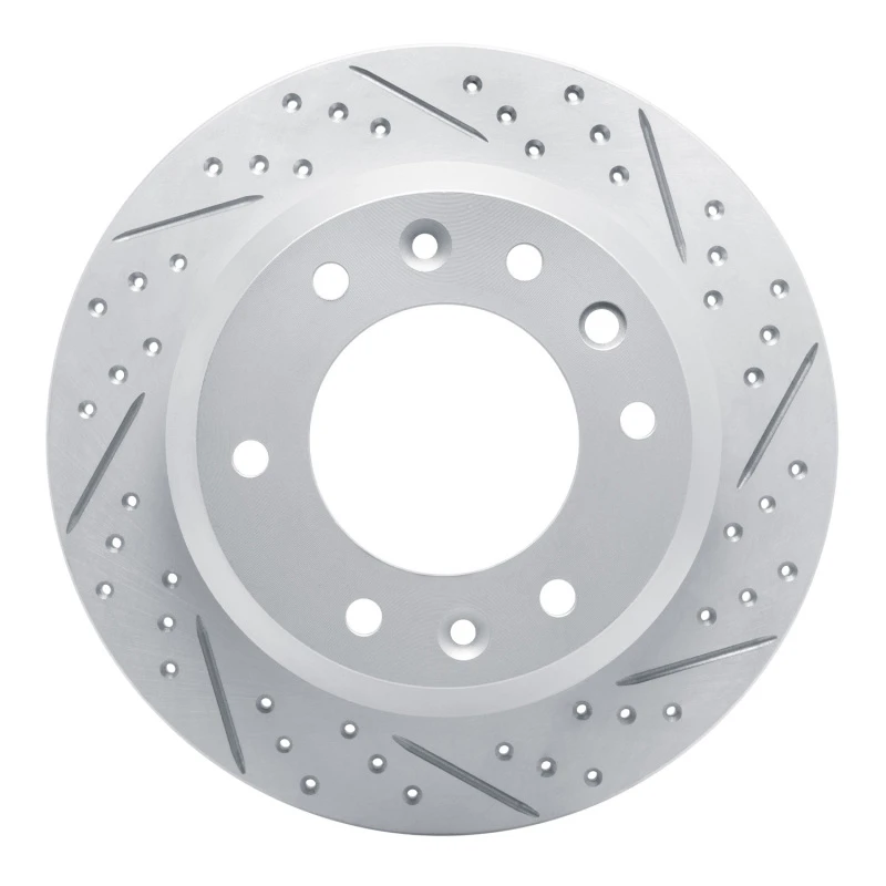 DFC 06-14 Hyundai Entourage Rear Right Drilled & Slotted Geoperformance Rotor