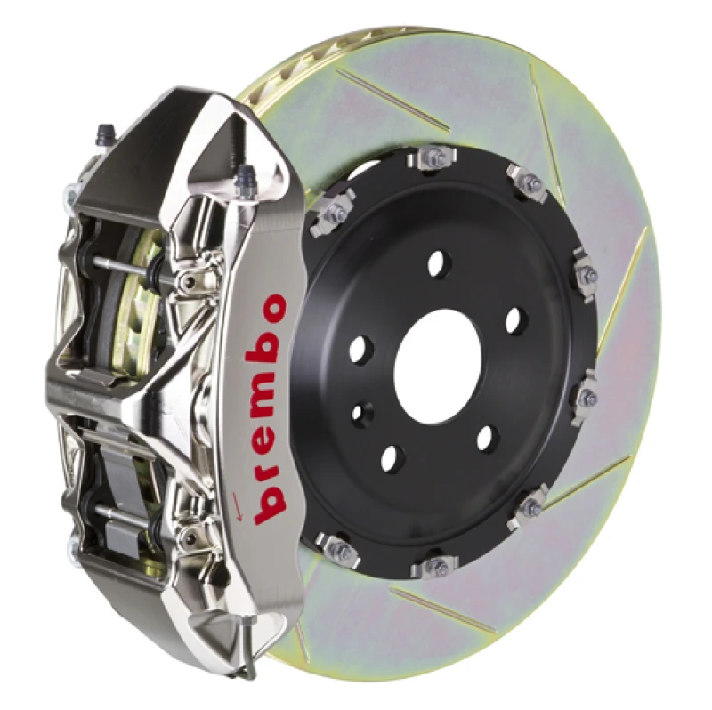 Brembo 15-18 M3 (CC Brake Equipped) Fr GTR BBK 6 Pist Billet 380x34 2pc Rotor Slotted Type1-Nickel