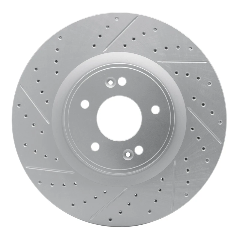 DFC 10-16 Hyundai Genesis Coupe Front Left Drilled & Slotted Geoperformance Rotor