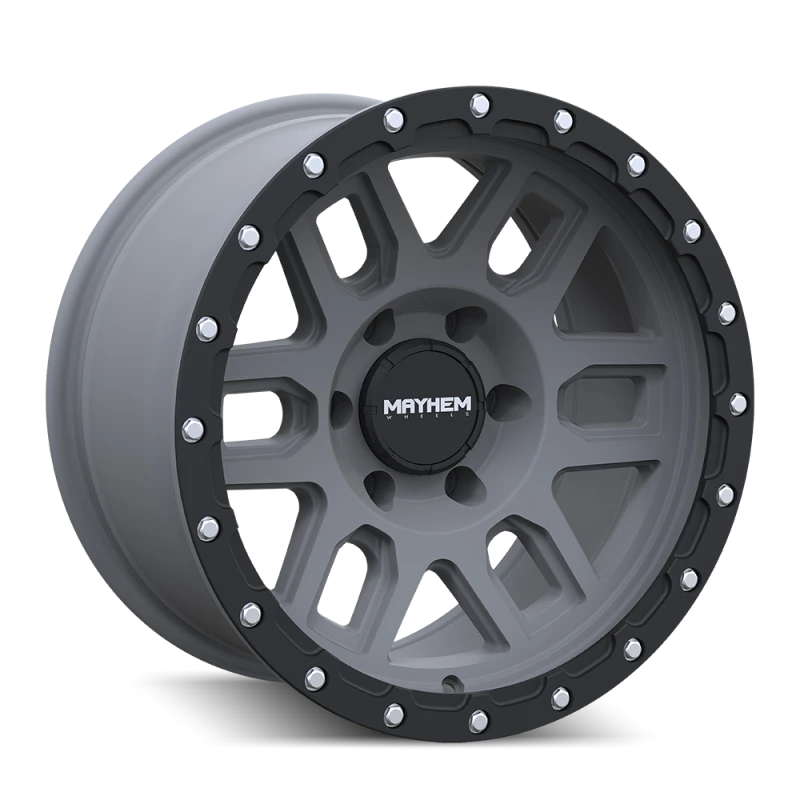 Mayhem 8304 Delta 17x9 / 6x139.7 BP / -12mm Offset / 106mm Hub Matte Gunmetal- Matte Black Lip Wheel