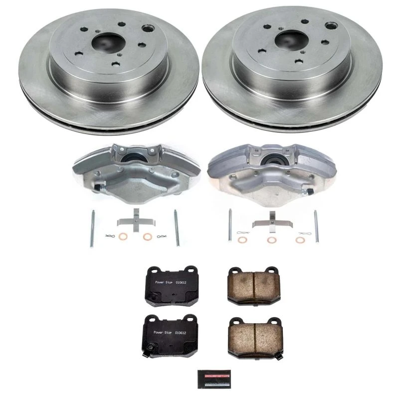 Power Stop Autospecialty Brake Kit w/Calipers for 08-14 Subaru Impreza Rear