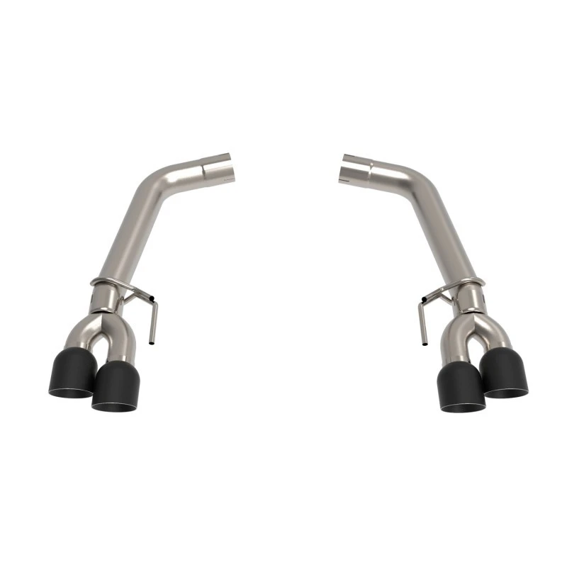 Kooks 2018+ Mustang 5.0L 4V OEM x 3 Zoll Axle-Back-Auspuff mit Muffler-Deletes und 4 Zoll schwarzen Quad-Tips