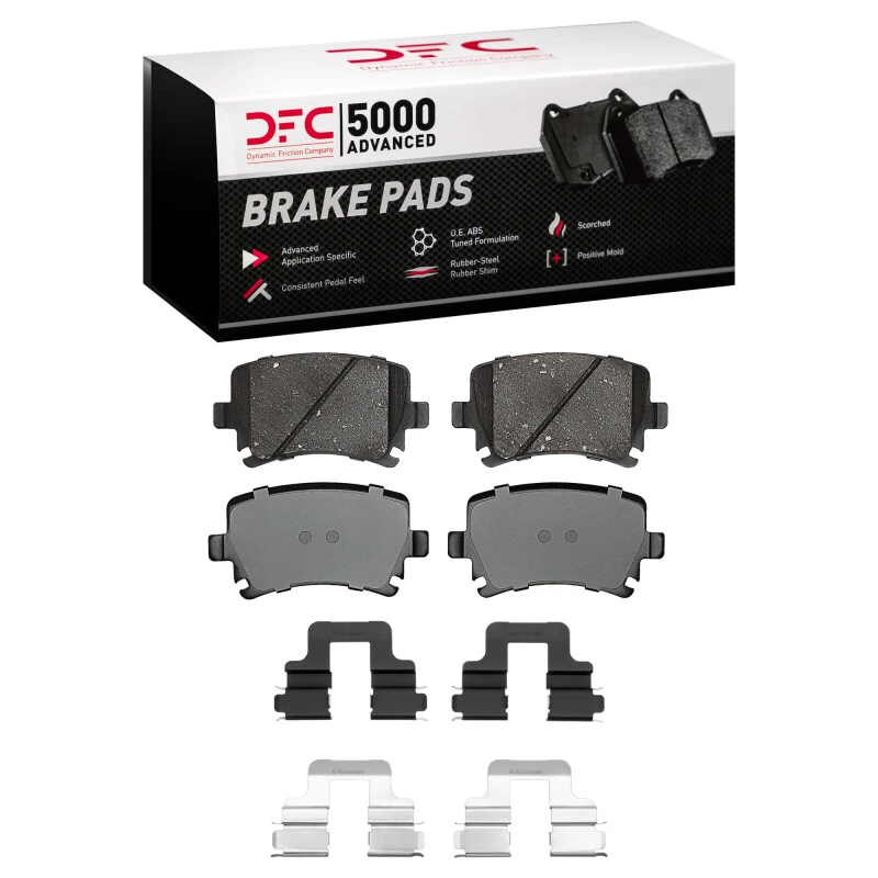 DFC 00-18 Audi A4 (Mexico) Rear 5000 Advanced Ceramic Brake Pads and Hardware Kit