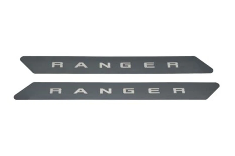 Putco 19-20 Ford Ranger SuperCab - w/ RANGER Etching (2pcs) Black Platinum Door Sills