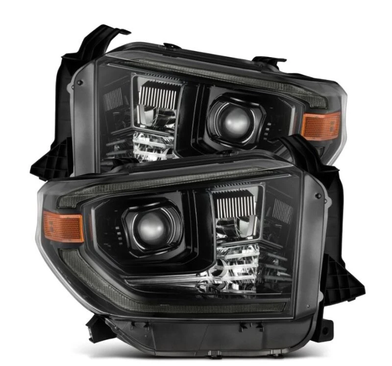 AlphaRex 14-21 Toyota Tundra PRO-Series Projector Headlights Black w/Seq. Sig. + DRL