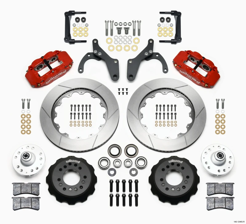 Wilwood Narrow Superlite 6R Vordere Nabe-Kit 14,00 Zoll Rot 59-64 Chevy Impala / 63-64 Corvette