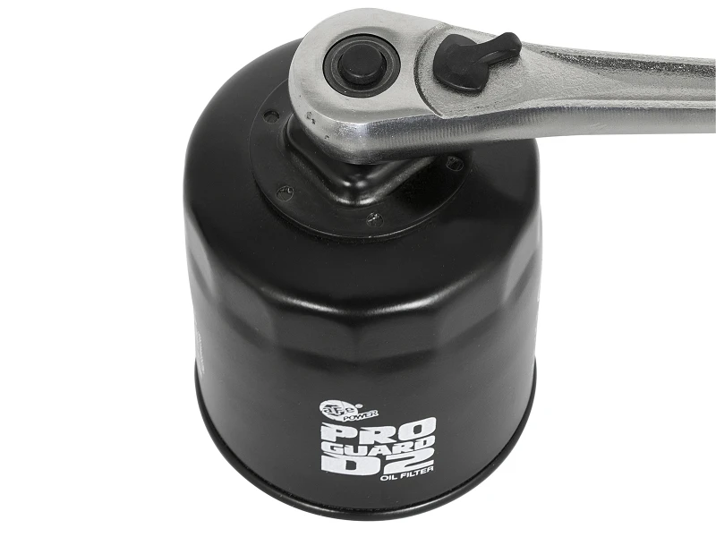 aFe ProGuard D2 Oil Filter w/ 3/8in Ratchet Drive to Remove Filter 07-11 Jeep Wrangler JK V6-3.8L