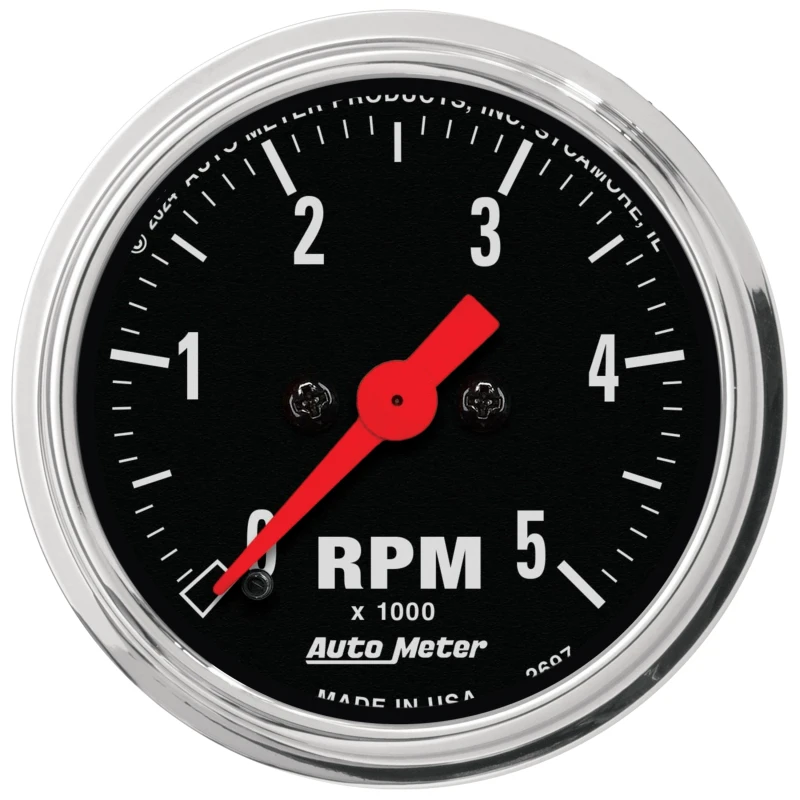 Autometer Traditional Chrome 2-1/16in 5K RPM In-Dash Mechanical Tachometer