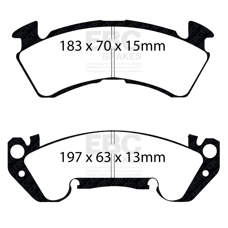 EBC 92-96 Chevrolet Caprice 4.3 Police Yellowstuff Front Brake Pads