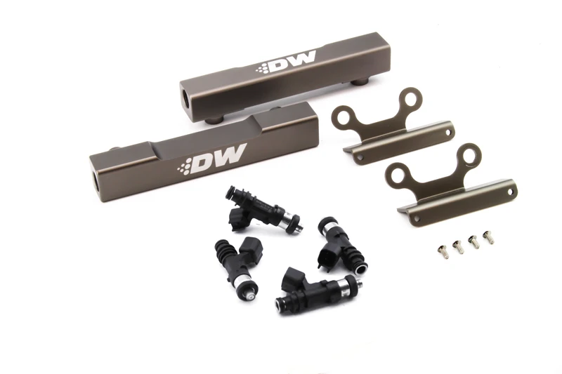 DeatschWerks Top Feed Kraftstoff Rail Upgrade Kit mit 1000cc Injektoren für 02+ Subaru WRX / 07+ STI/LGT
