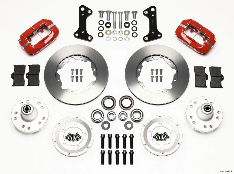 Wilwood Forged Dynalite Vorderrad-Kit 11,00 Zoll Rot 67-69 Camaro 64-72 Nova Chevelle
