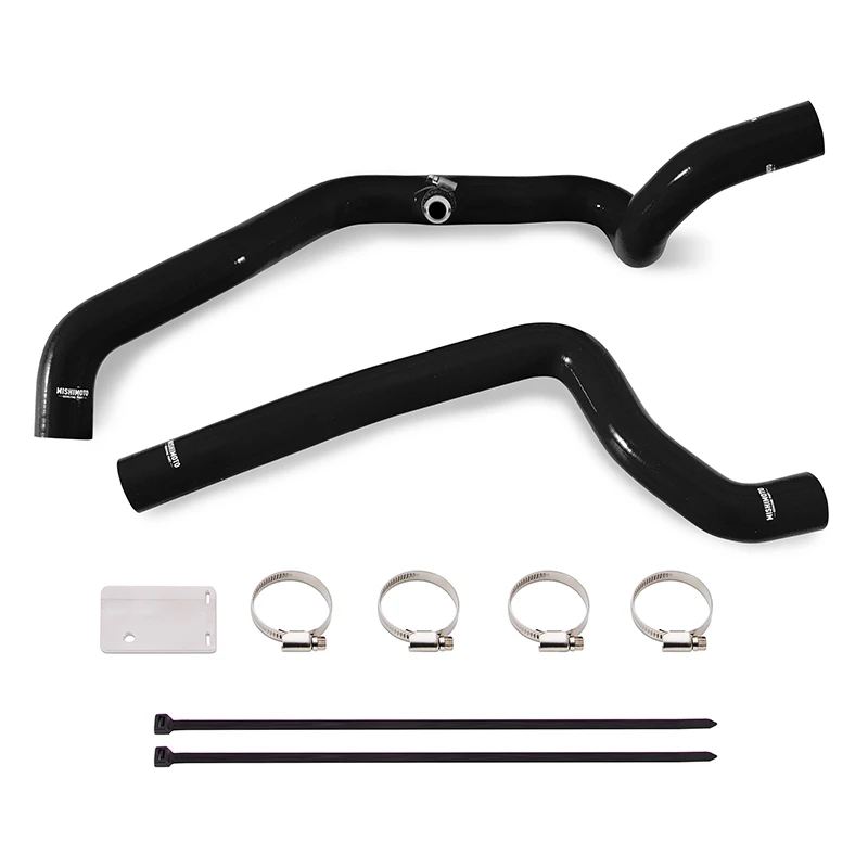 Mishimoto 18+ Jeep Wrangler JL 2.0L Schwarzes Silikon-Kühlmitteleinsatz-Kit