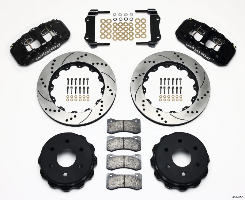Wilwood AERO4 RearTruck Kit 14,25 Zoll gebohrt 1999-2010 GM 1500-SUV 1 Kolben OE Bremse