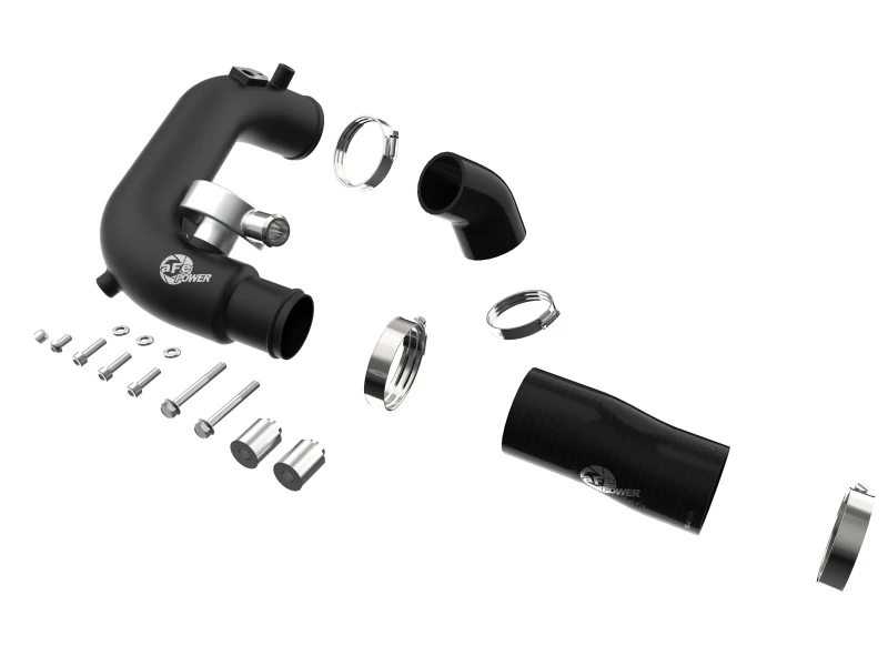 aFe BladeRunner 2 1/2 Zoll Intercooler Heißseite Ladeluftschlauch 18-21 Jeep Wrangler JL L4-2.0L (t) - Schwarz
