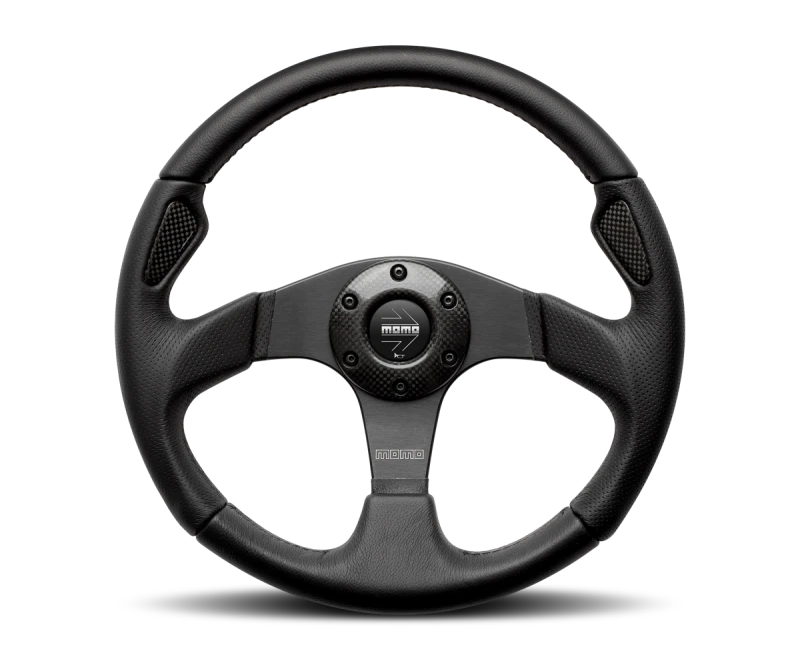 Momo Jet Steering Wheel 320 mm -  Black AirLeather/Black Spokes