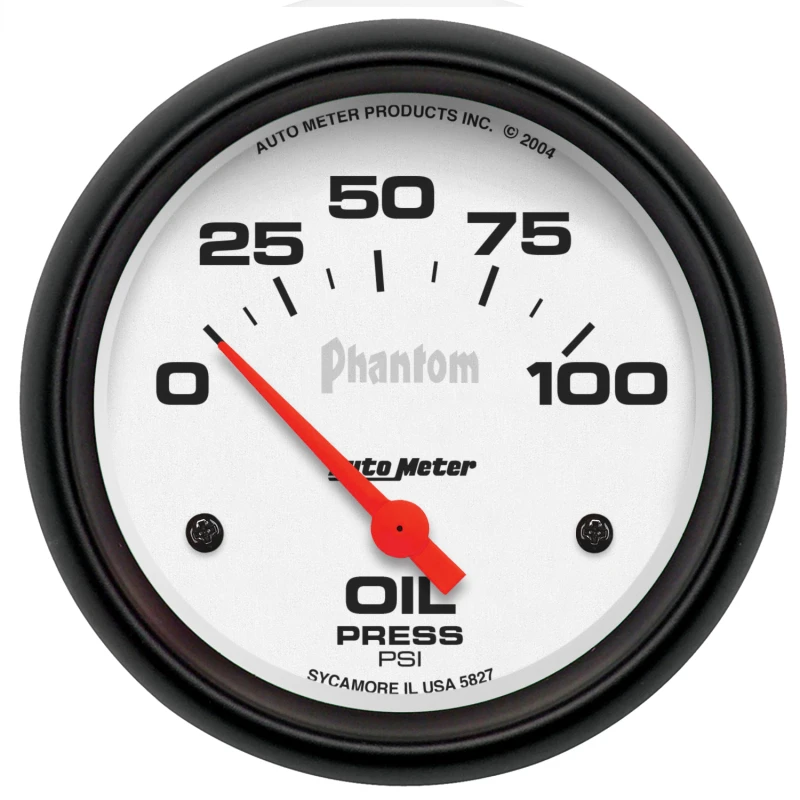 Autometer Phantom 66.7mm 0-100 PSI SSE Oil Pressure Gauge