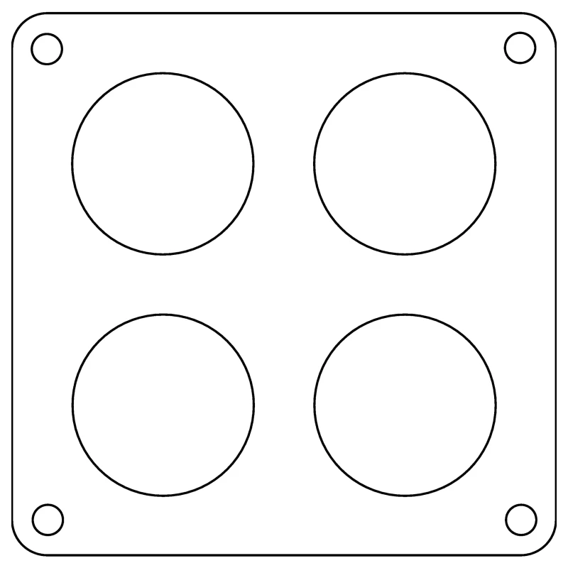 Cometic Holley 4500 Dominator.047in Fiber Carburetor Gasket - 1.75in Holes - 4-Hole