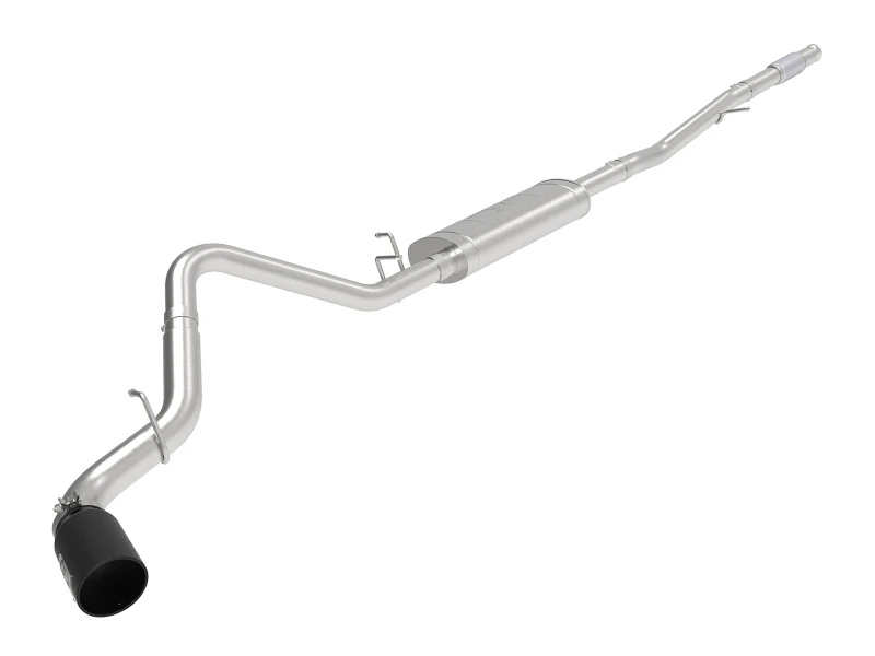 aFe Apollo GT Serie 2019 GM Silverado/Sierra 1500 4.3L/5.3L 409 SS CatBack Auspuffsystem mit schwarzer Spitze