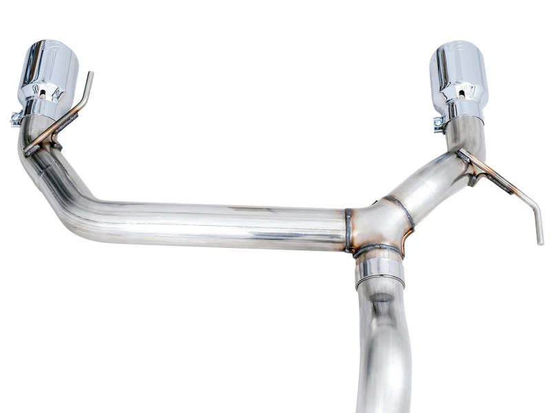 AWE Tuning 2021+ Ford Bronco 0FG Dualer Auspuff mit Chrome-Silber-Spitzen und Bash Guard