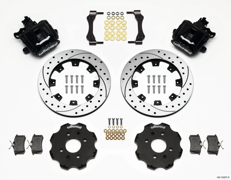 Wilwood Kombinations-Handbremse hinten Kit 12,19 Zoll gebohrt Civic / Integra Scheibe 2,39 Nabenversatz