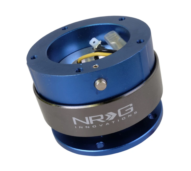 NRG Quick Release Gen 2.0 - Blauer Körper / Titan-Chrom-Ring (5-Loch-Basis 5-Loch-Oben)