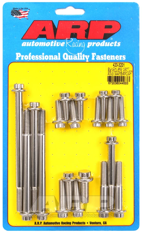 ARP Timing Cover und Water Pump Bolt Kit für Buick 350 SS