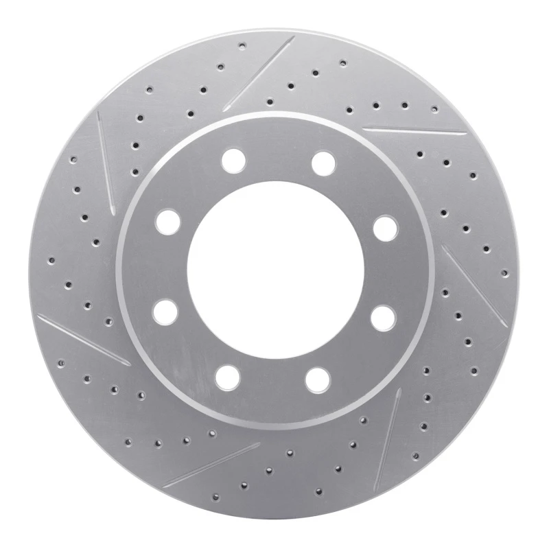 DFC 09-20 Chevrolet Express 3500 Rear Left Drilled & Slotted Geoperformance Rotor