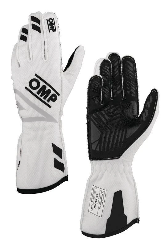 OMP ONE EVO FX GLOVES FIA 8856-2018 WHITE SIZE L