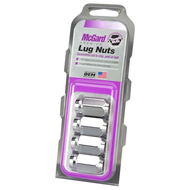 McGard Hex-Schraubenmutter (Kegel-Sitz) M12X1,5 / 13/16 Hex / 1,5 Zoll Länge (4er-Pack) - Chrom