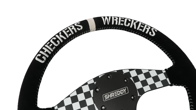 PRP X Shreddy Checkered Steering Wheel - Flat