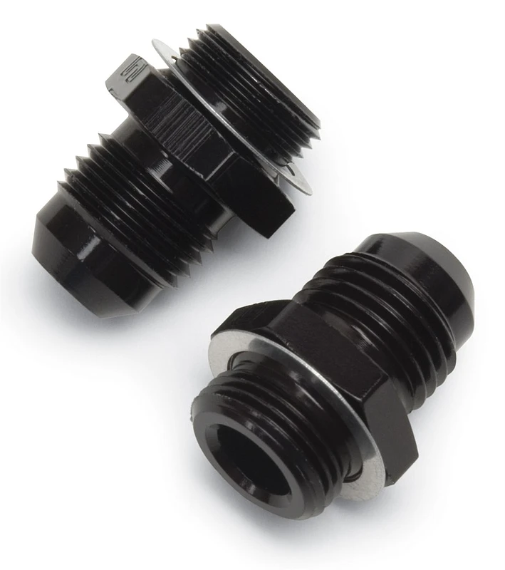 Russell Performance -6 AN Carb-Adapter-Fittings (2 Stück) Schwarz