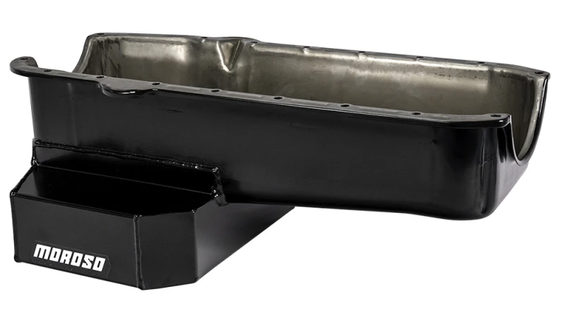 Moroso Pre-80 Chevrolet Small Block (w/Driver Side Dipstick) Wet Sump 7qt 7.5in Steel Oil Pan