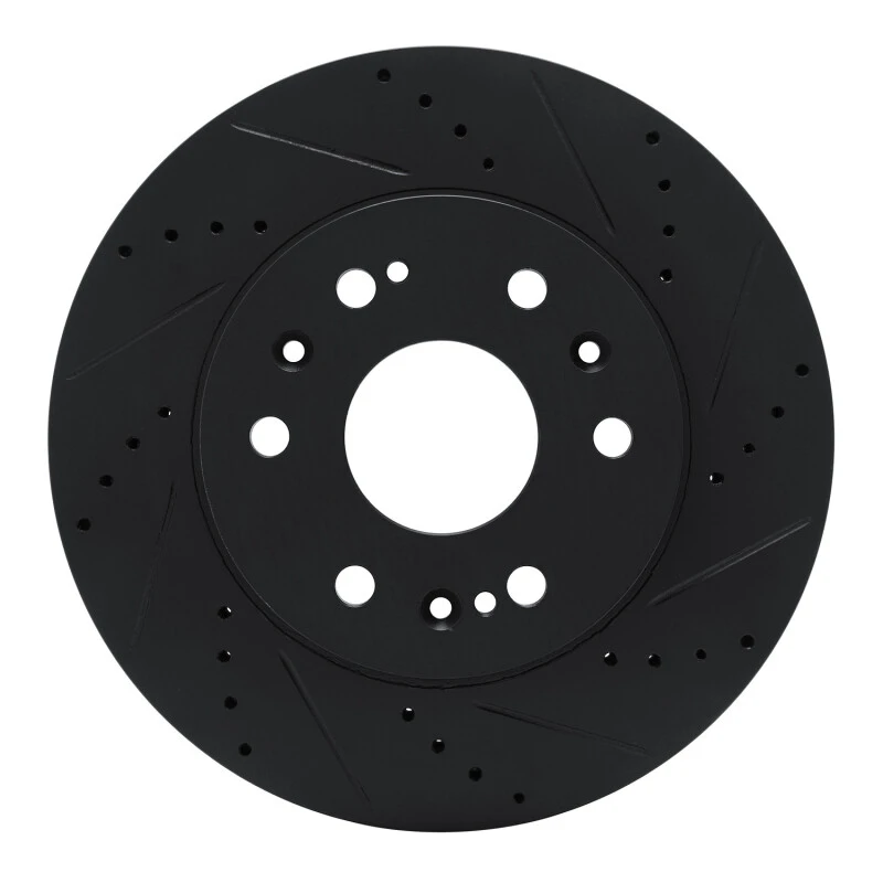 DFC 05-20 Cadillac Escalade EXT Front Right Drilled & Slotted Black Brake Rotor