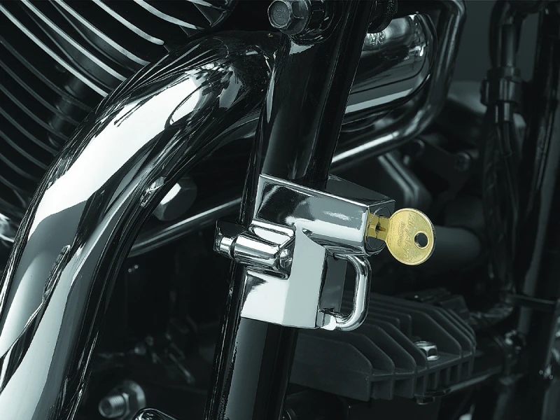 Kuryakyn Universal Helmet Lock for 1-1/4in to 1-1/2in Tubing Chrome