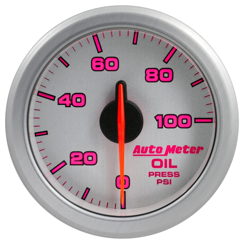 Autometer Airdrive 2-1/6in Öl-Druckanzeige 0-100 PSI - Silber