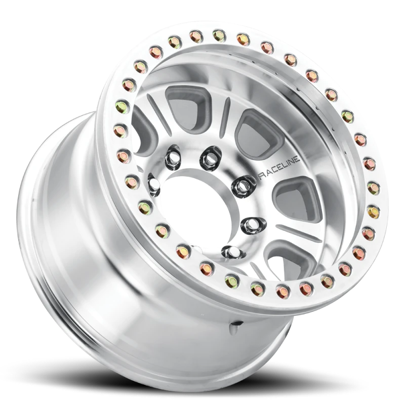 Raceline RT233 Monster 17x9.5in / 8x170 BP / -32mm Offset / 130.81mm Bore - Machined Beadlock Wheel