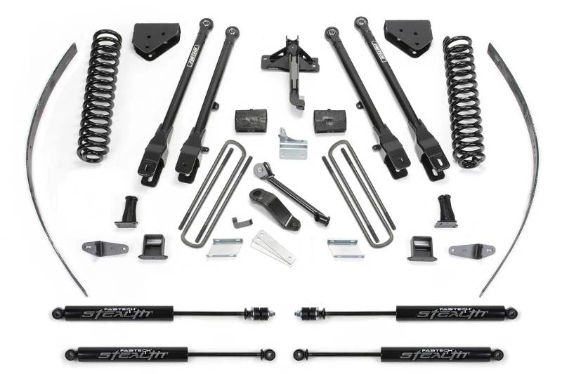 Fabtech 08-16 Ford F250 4WD ohne Overload 8 Zoll 4Link-System mit Spulen und Stealth