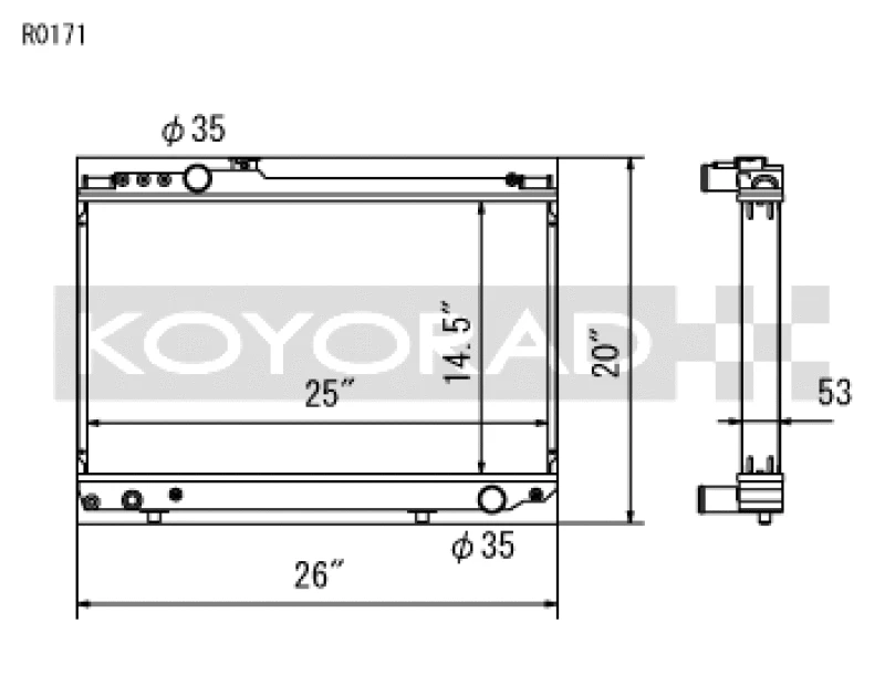 Koyo Rennkühler für 1986–1992 Toyota Supra NA/Turbo (MT)