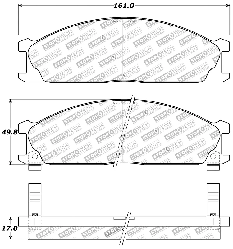 StopTech Sport Brake Pads w/Shims and Hardware - Rear