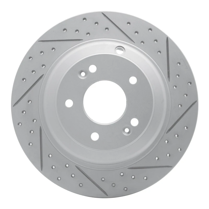 DFC 10-16 Hyundai Genesis Coupe Rear Right Drilled & Slotted Geoperformance Rotor