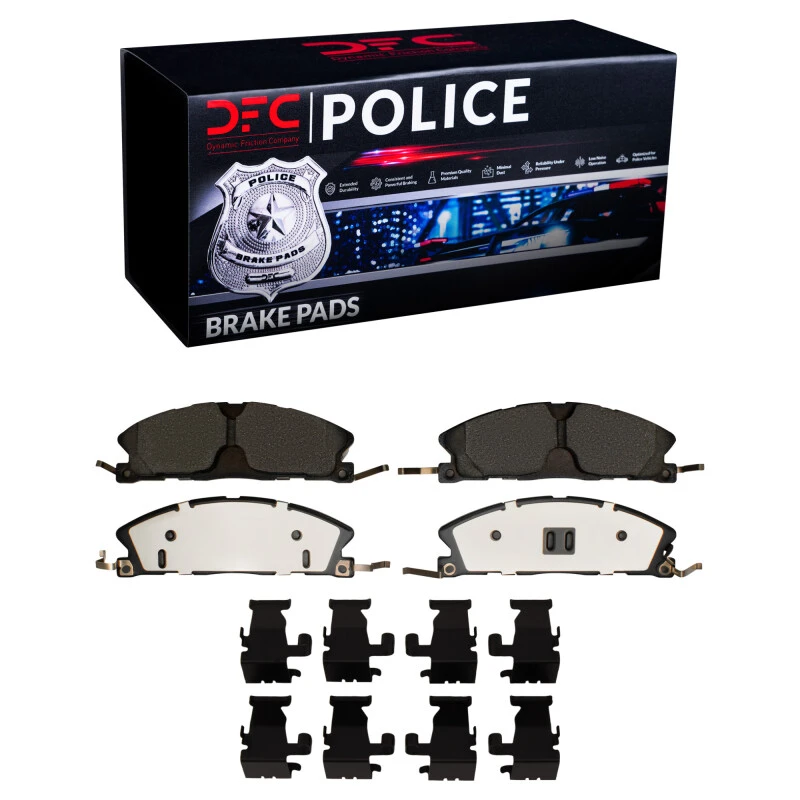 DFC 13-19 Ford Taurus (Excl SHO) Front Police Brake Pads and Hardware Kit