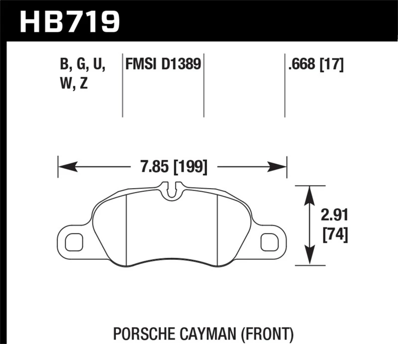 Hawk 09-11 Porsche 911 Carrera / 13-16 Porsche Boxster DTC-60 Rennbremsbeläge vorne