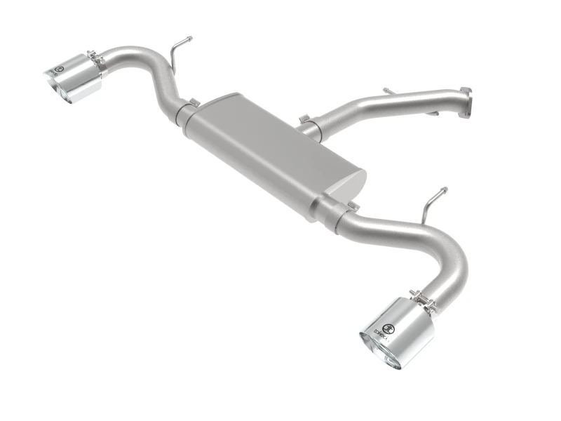 aFe Takeda Serie 2,5 Zoll 409 Edelstahl Axle-Back Abgasanlage Poliert 18-20 Hyundai Elantra GT L4-1,6L(t)