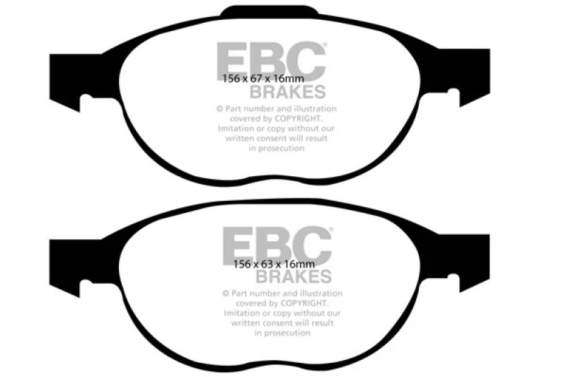 ebc_DP21524-6793207e8961b EBC 12+ Ford C-Max 2.0 Hybrid Yellowstuff Front Brake Pads