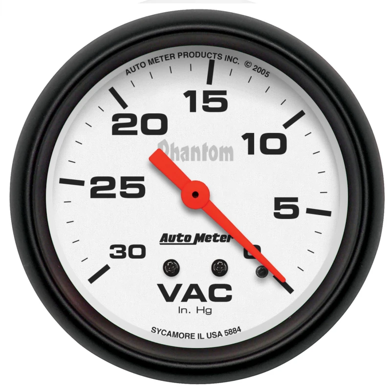 Autometer Phantom 2 5/8in Phantom Mechanical  Vacuum Gauge