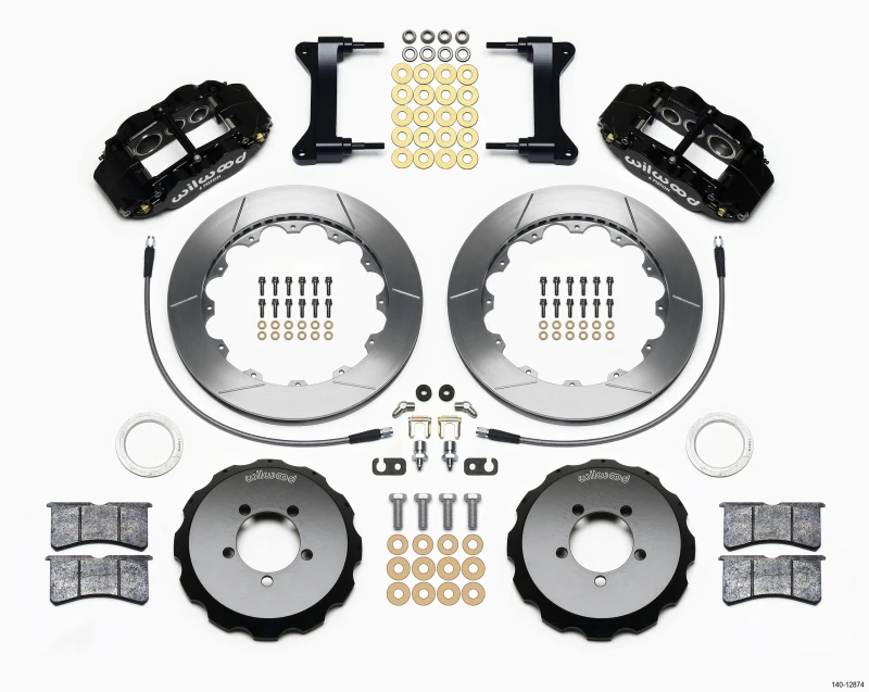 Wilwood Narrow Superlite 6R Vordere Hut Kit 13,06 Zoll 1999-2012 für Subaru WRX mit Leitungen