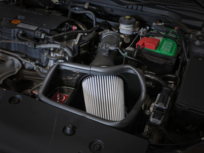 aFe Takeda Ansaugsystem Stage-2 CAIS mit Pro Dry S Medium 16-18 Honda Civic 2.0L (schwarz)
